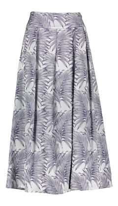 Gigue Grijze lange rok met bloemenprint Tobio