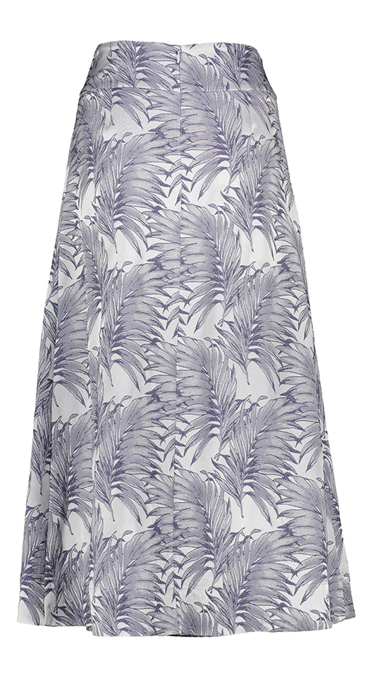 Grijze lange rok met bloemenprint Tobio Gigue