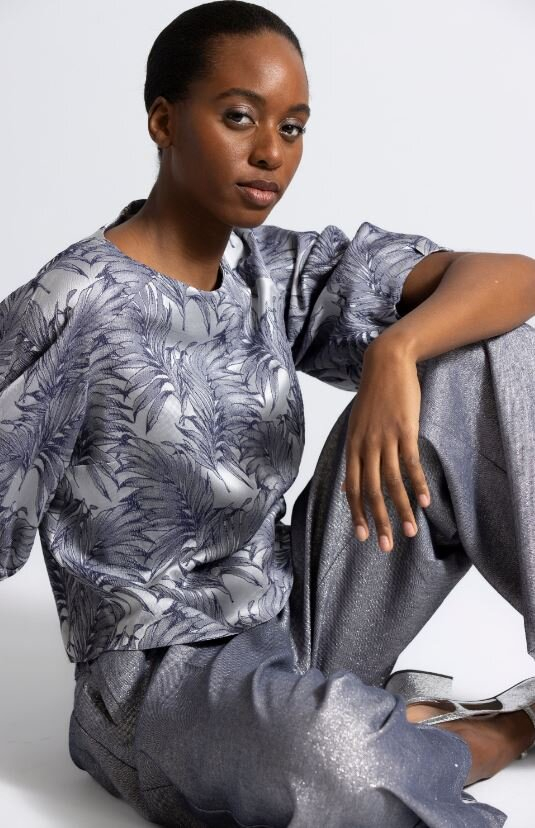 Bloemenprint bloes met 3/4 mouwen Helga Gigue 