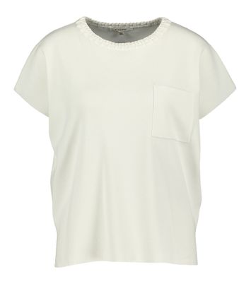 Ecru pull met ronde hals en korte mouwen Leger Gigue