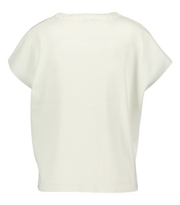 Ecru pull met ronde hals en korte mouwen Leger Gigue