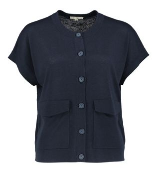 Gigue Donkerblauwe pull met knopen Flox
