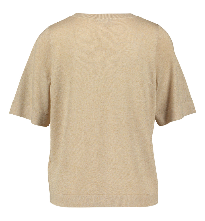 Beige trui met gouden glitterdraad Lore Gigue