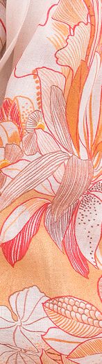 Roze sjaal in bloemenprint Gigue 