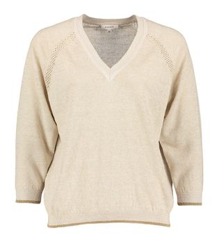 Gigue Goudkleurige pull met detail Libro