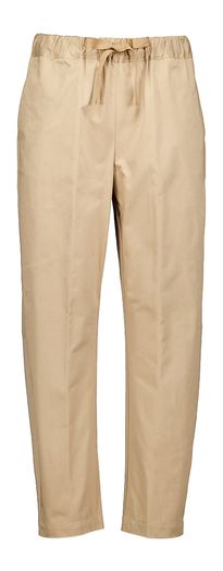 Beige katoenen broek met elastiek Semicouture