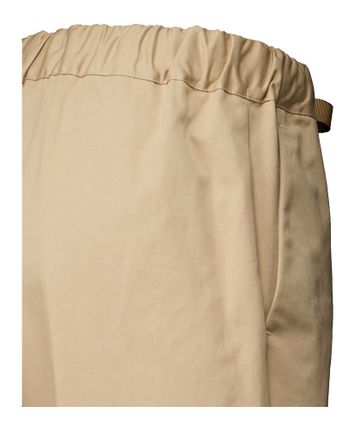 Beige katoenen broek met elastiek Semicouture
