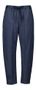 Donkerblauwe katoenen broek met elastiek Semicouture
