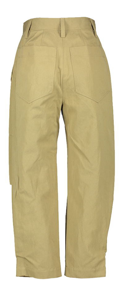 Kaki loose fit broek met bandplooien Natsa Iro 