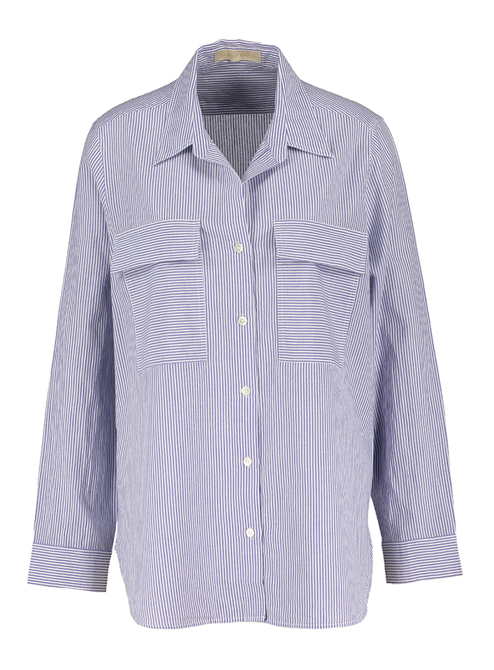 Blauw en wit gestreepte katoenen blouse Dim Vanessa Bruno