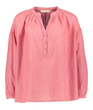 Roodkleurige katoenen blouse met V-hals Nipoa Vanessa Bruno