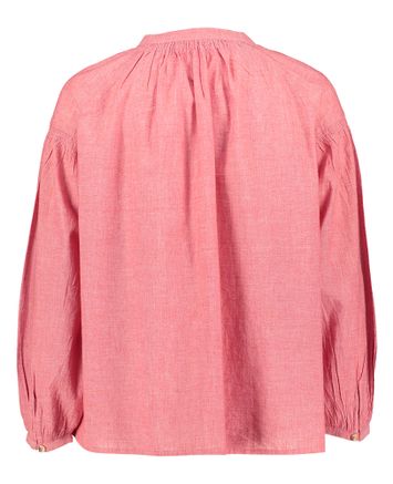 Roodkleurige katoenen blouse met V-hals Nipoa Vanessa Bruno
