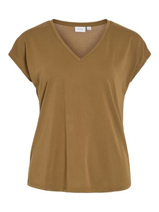Vila Okerbruine t-shirt met V-hals Vimodala