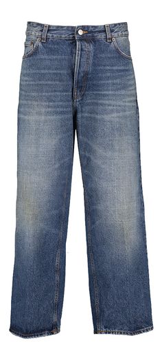 Blauwkleurige afgewassen loose fit jeans Betty Haikure
