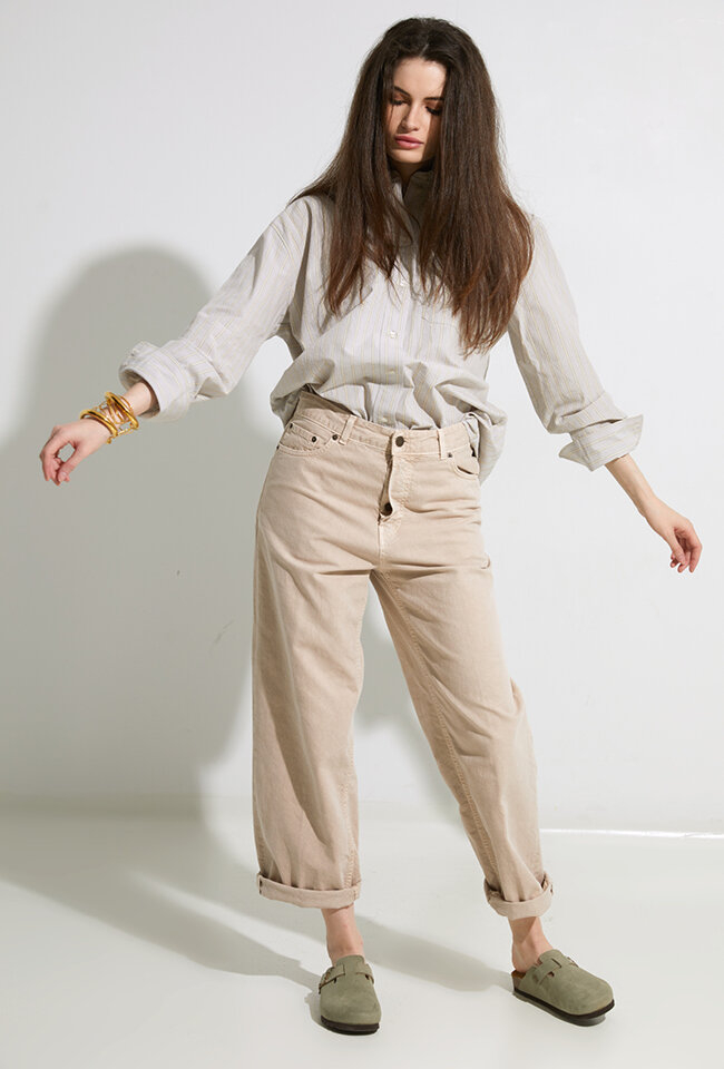 Beige straight fit jeans Betty Twill Haikure