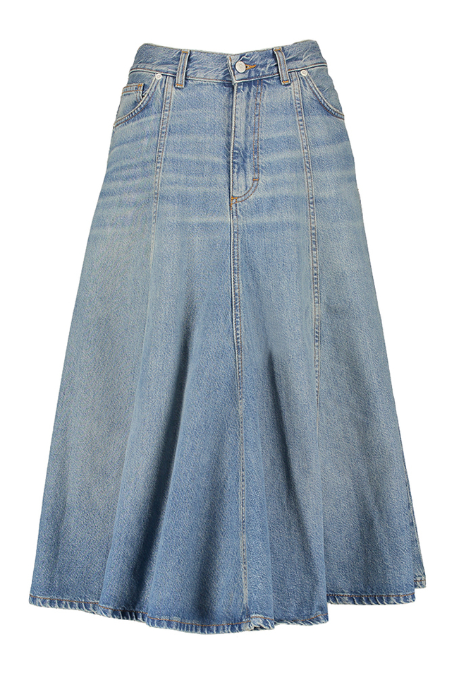 Afgewassen vintage A-lijn jeansrok Mid Serenity Haikure