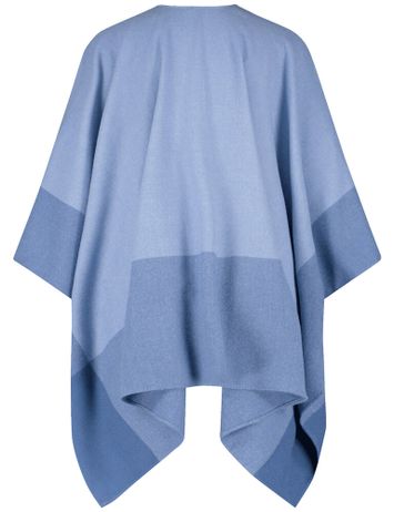 Blauwe poncho met ruiten Gerry Weber 