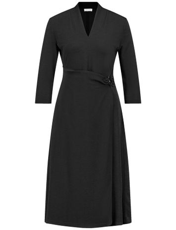 Zwarte halflange jurk met boekel in taille Gerry Weber
