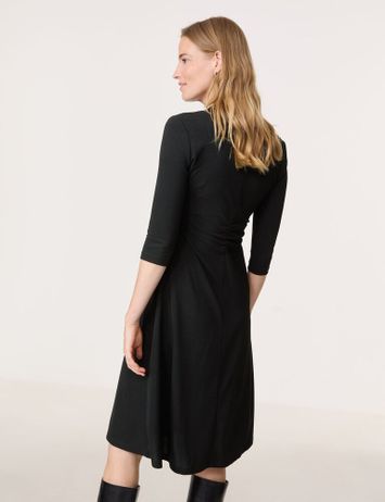 Zwarte halflange jurk met boekel in taille Gerry Weber