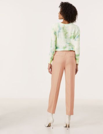 Camel kleurige gestreepte broek Gerry weber