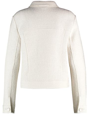 Ecru wollen jasje met knopen Gerry Weber