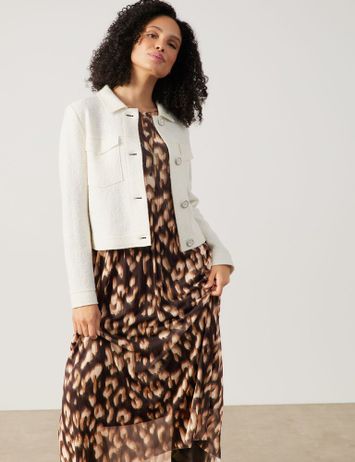 Ecru wollen jasje met knopen Gerry Weber