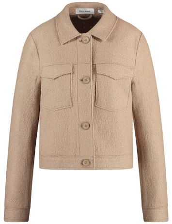 Camel indoor vest met grote opgestikte zakken Gerry Weber 