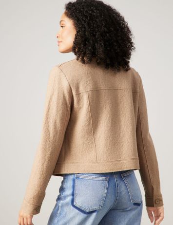 Camel indoor vest met grote opgestikte zakken Gerry Weber 