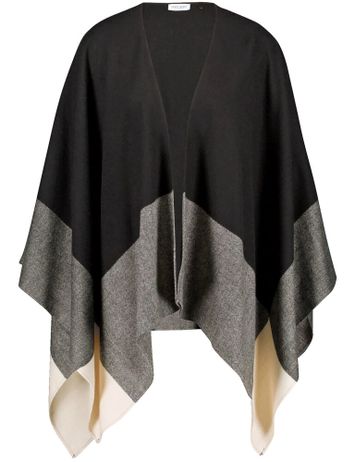 Zwarte poncho met ruiten Gerry Weber