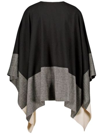 Zwarte poncho met ruiten Gerry Weber