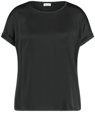 Gerry Weber Zwarte t-shirt met contrasterende voorzijde