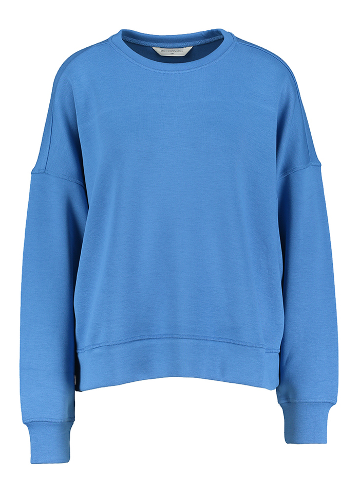 Petrolblauwe aangename oversized sweater Dalvina MSCH Copenhagen