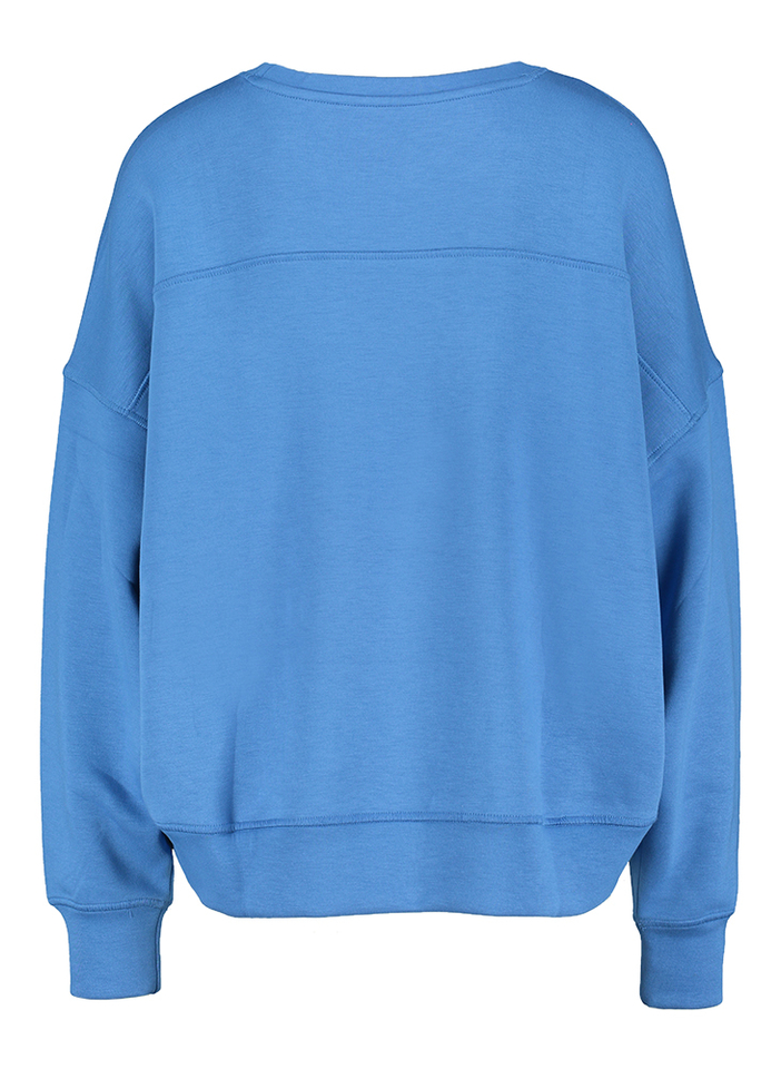 Petrolblauwe aangename oversized sweater Dalvina MSCH Copenhagen