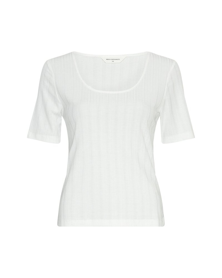 Witte t-shirt met structuur Juna MSCH Copenhagen 