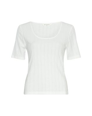 MSCH Copenhagen Witte t-shirt met structuur Juna