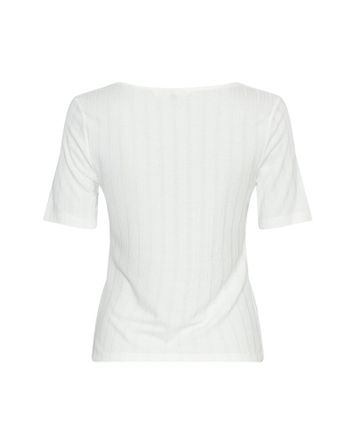 Witte t-shirt met structuur Juna MSCH Copenhagen 