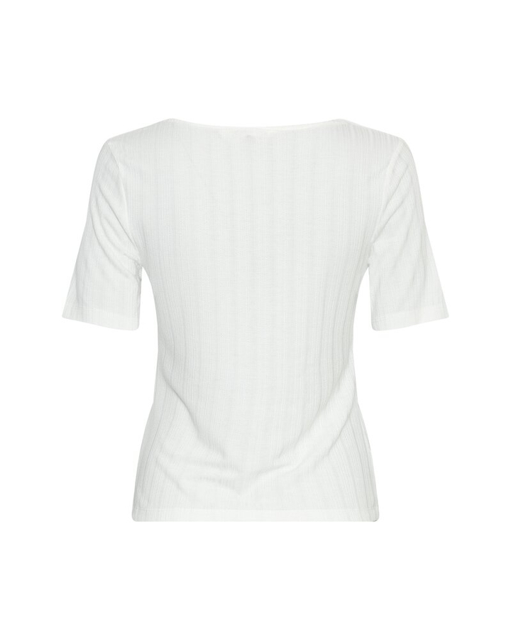 Witte t-shirt met structuur Juna MSCH Copenhagen 