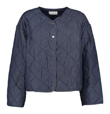 Donkerblauw padded vestje met drukknopen Lysandra MSCH Copenhagen