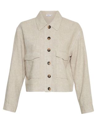 MSCH Copenhagen Beige linnen vestje Jovene Finia Jacket