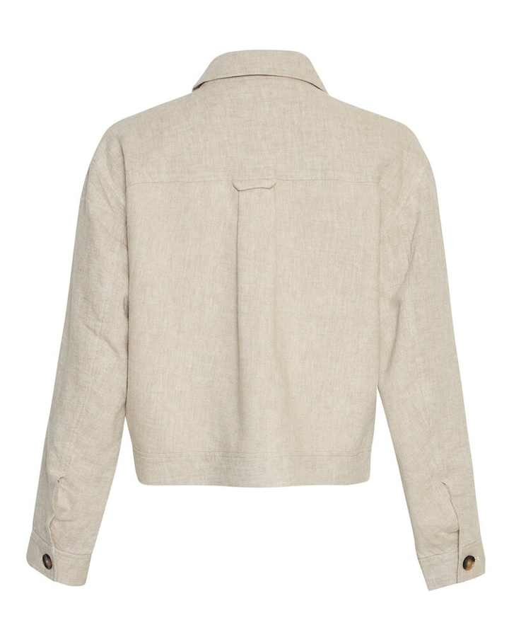 Beige linnen vestje Jovene Finia Jacket MSCH Copenhagen 