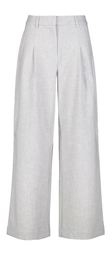 Grijze wijde broek met bandplooi Henrike MSCH 