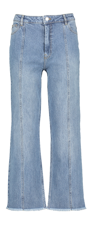 Blauwe jeansbroek met streep  MSCH Copenhagen 