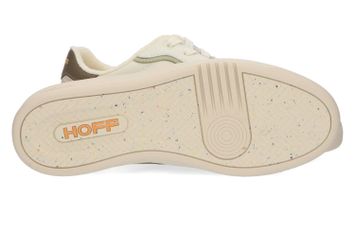 Witte lage sneakers met groen detail Fleming Hoff