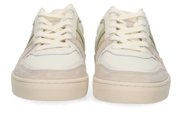 Witte lage sneakers met groen detail Fleming Hoff