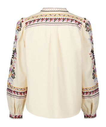 Ecru katoenen bloes met gekleurd detail Caloe Ba&sh