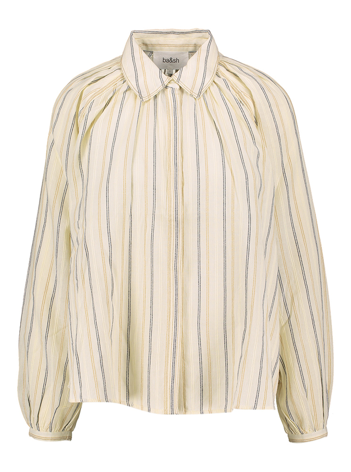 Beige katoenen blouse met streeppatroon Ombu BA&SH