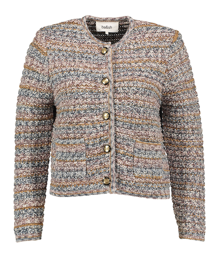 Multicolor jasje in bouclé Guspa Baésh