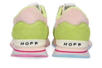 Lage sneakers in felgroen en lichtroze Cat Hoff