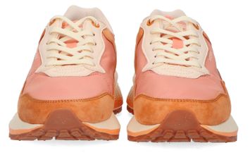Lage sneakers in oranje en koraal tinten Paris II Hoff