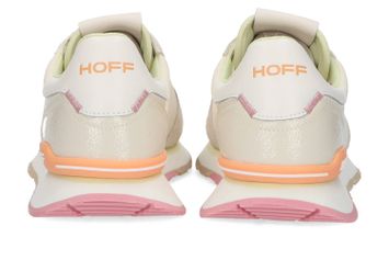 Ecru lage sneakers met details in pasteltinten Troezen Hoff